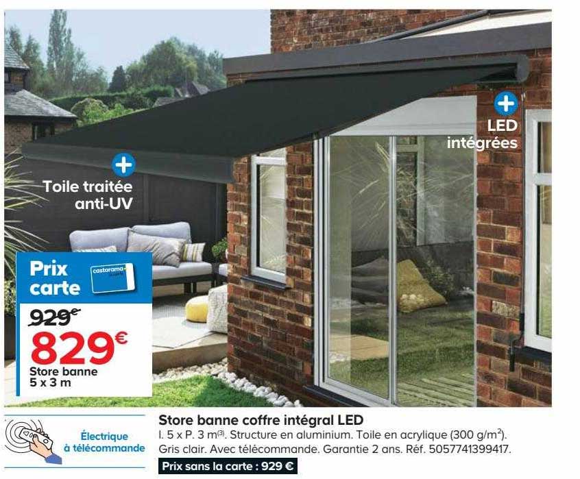 store banne coffre intégral led