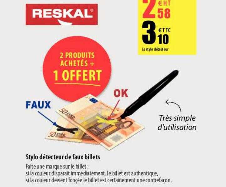 stylo détecteur de faux billets