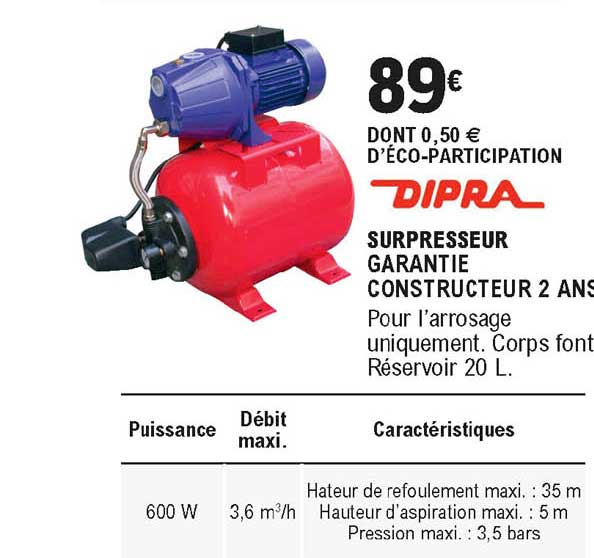 Surpresseur 600 W Dipra