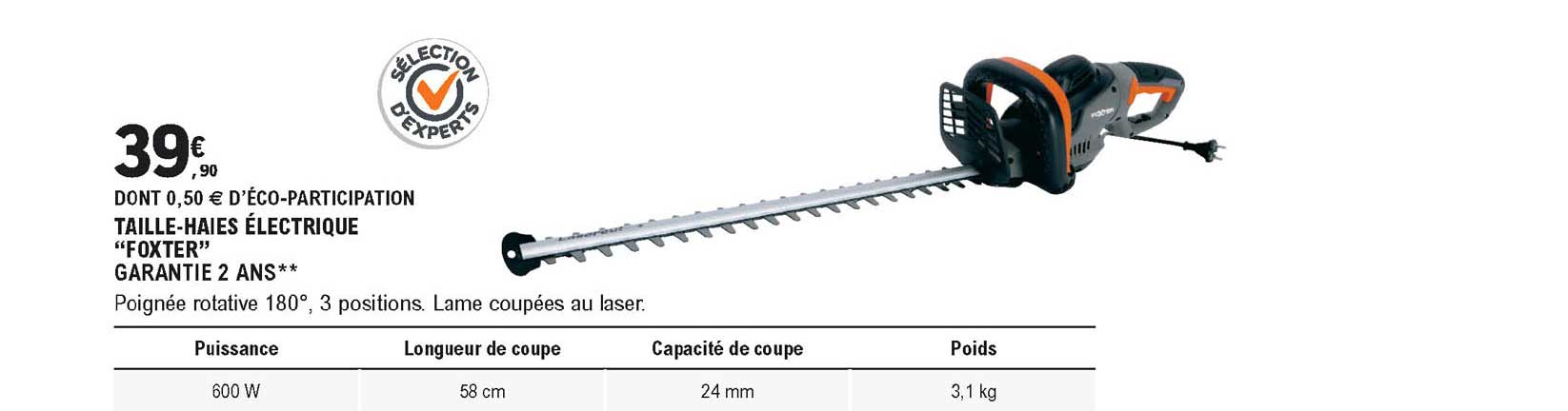 taille-haies électrique foxter