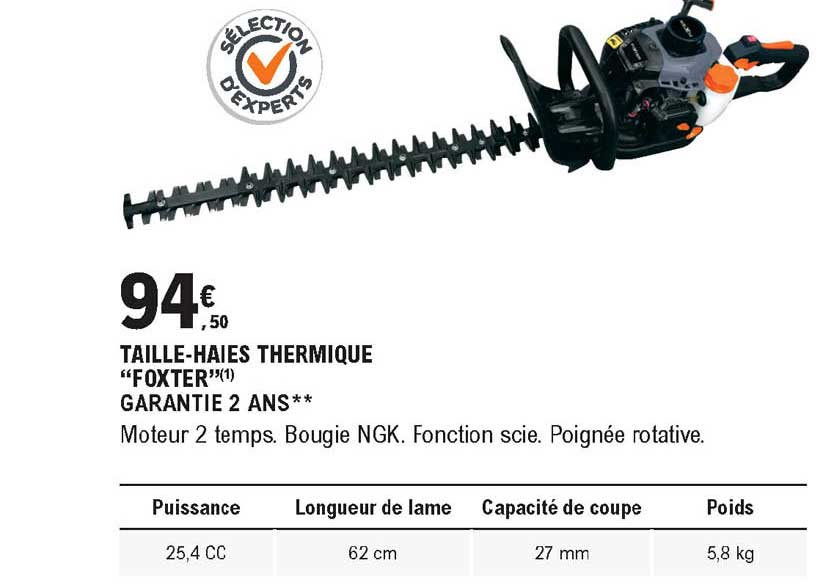 taille-haies thermique foxter