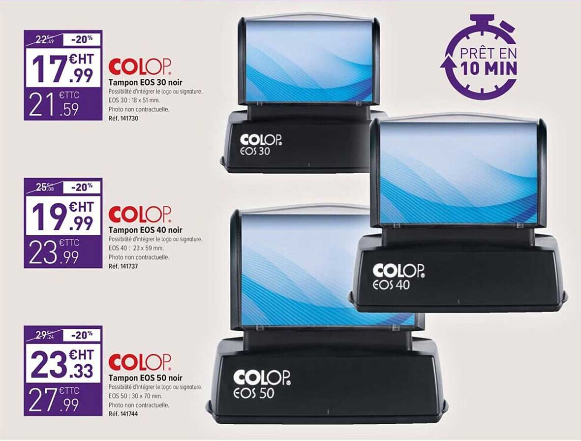 tampon eos 30 noir colop tampon eos 40 noir colop tampon eos 50 noir colop