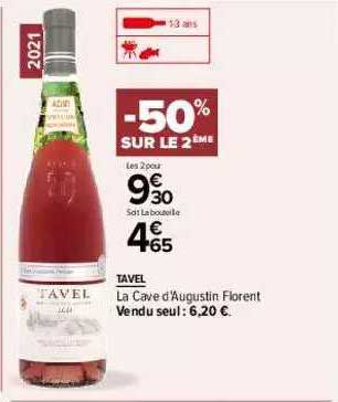 tavel la cave la cave d'augustin florent -50% sur le 2ème