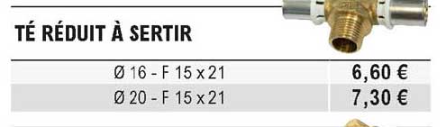 té réduit à sertir