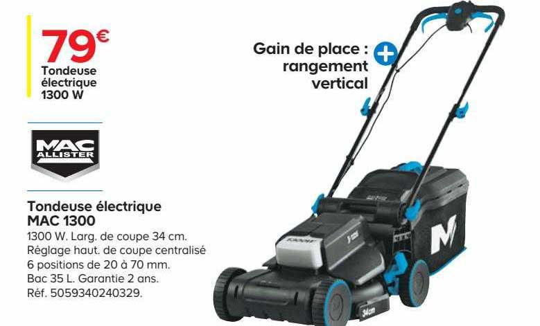 Tondeuse électrique Macallister Mac 1300