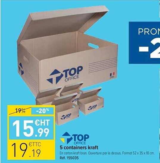 Top Office 5 Containers Kraft