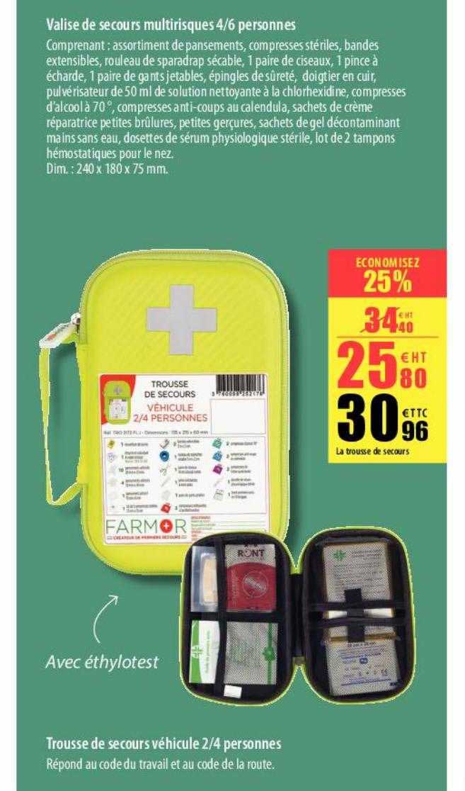 valise de secours multirisques 4-6 personnes