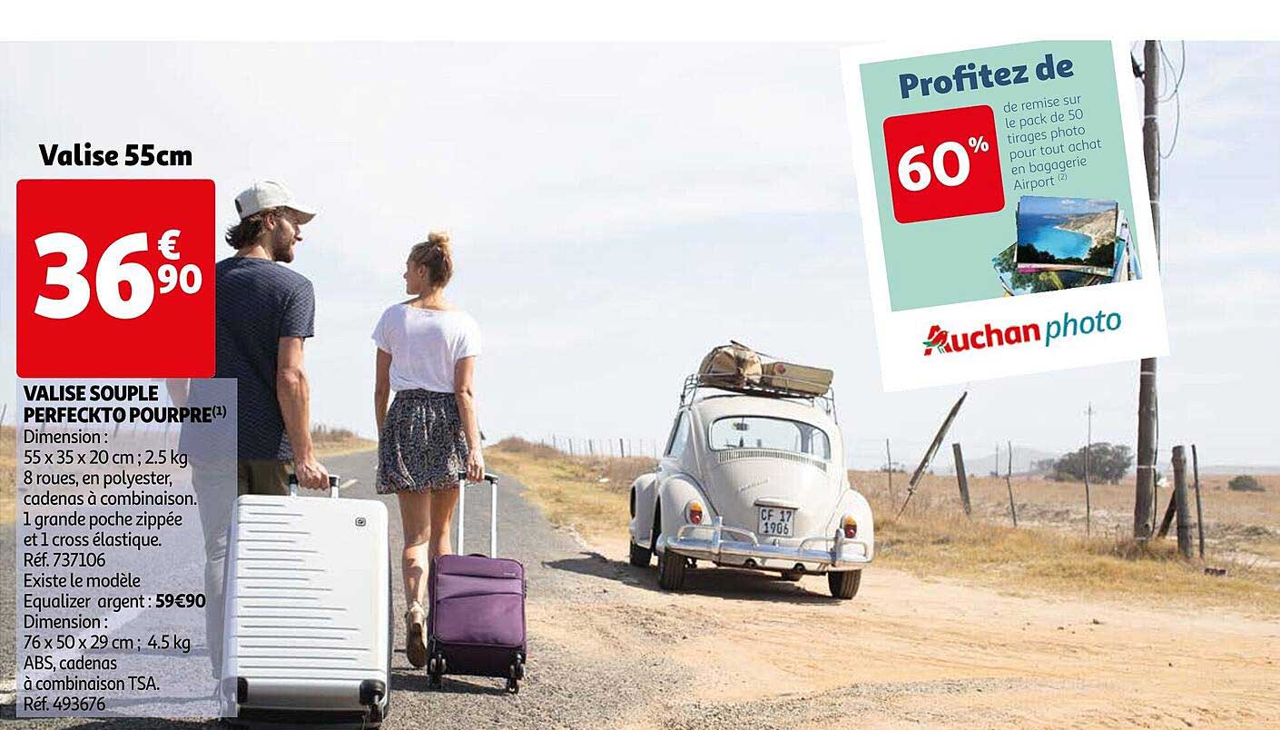 valise souple perfeckto pourpre