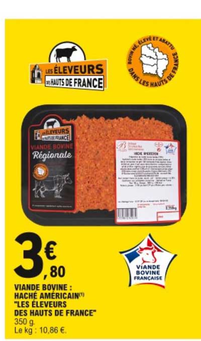 viande bovine : haché américain les éleveurs des hauts de france