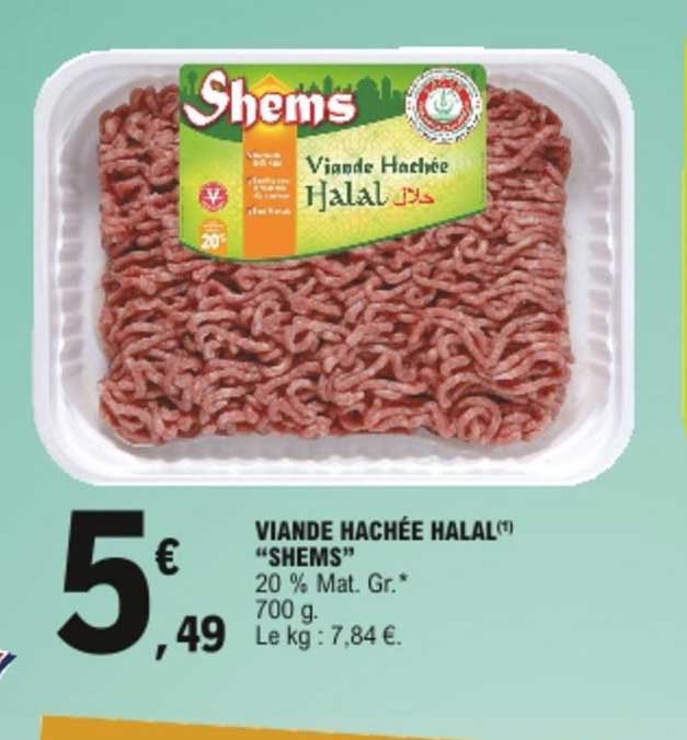 viande hachée halal "shems"