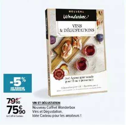 vin et dégustation nouveau coffret wonderbox vins et dégustation