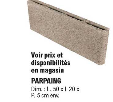 voir prix et disponibilités en magasin parpaing