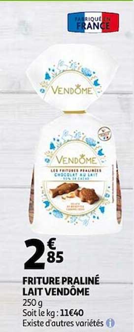 friture praliné lait vendôme