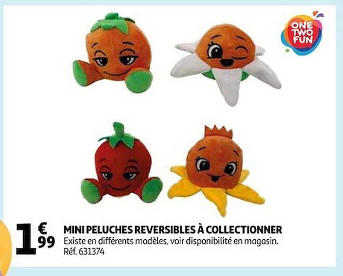 Mini Peluches Réversibles à Collectionner One Two Fun