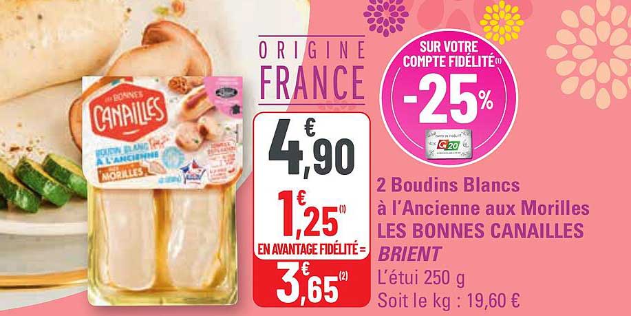 2 boudins blancs à l'ancienne aux morilles les bonnes canailles brient