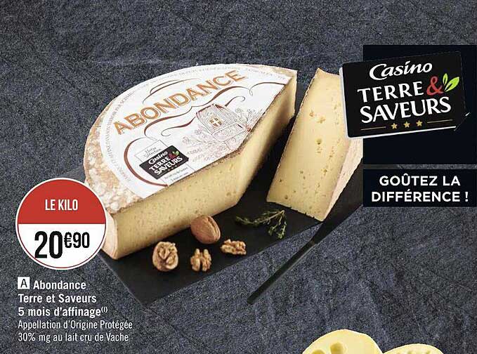abondance terre de saveurs 5 mois d'affinage