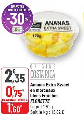 ananas extra sweet en morceaux idées fraîches florette