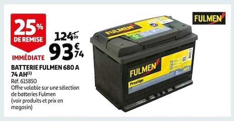 batterie fulmen 680 a 74 ah