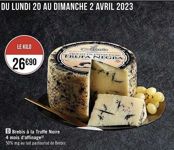 brebis à la truffe noire 4 mois d'affinage