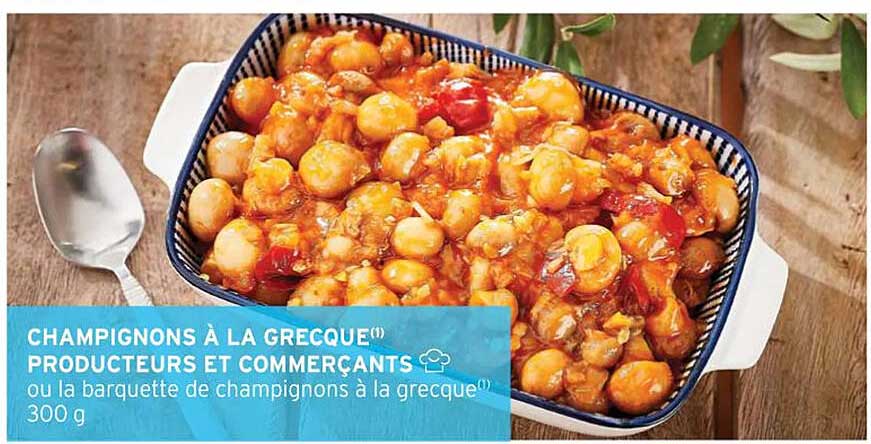 champignons à la grecque producteurs et commerçants
