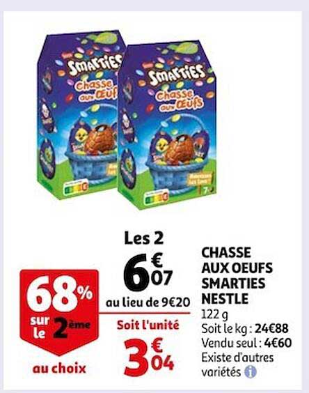 chasse aux œufs smarties nestlé