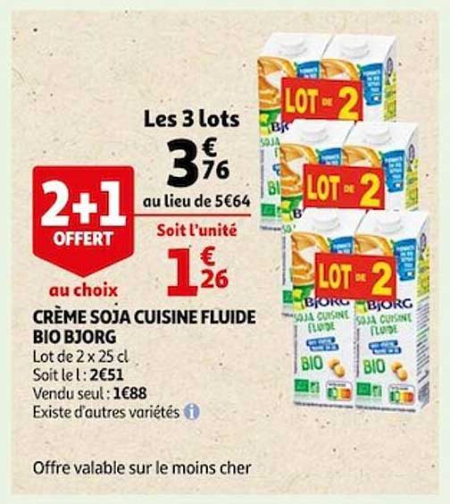Crème Soja Cuisine Fluide Bio Bjorg