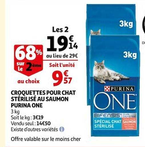 Croquettes Pour Chat Stérilisé Au Saumon Purina One