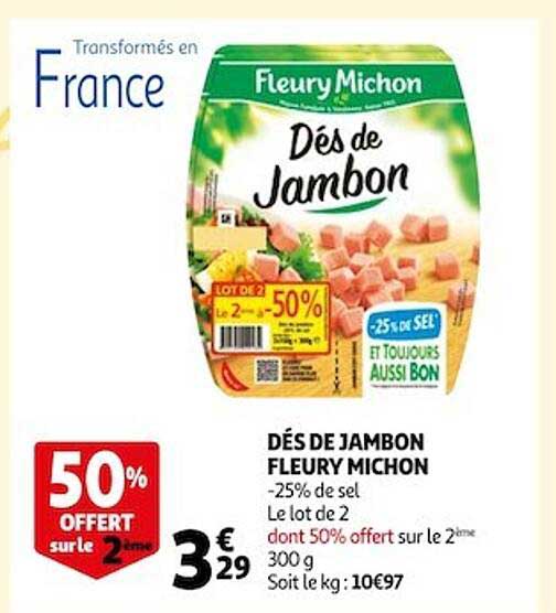 Dés De Jambon Fleury Michon