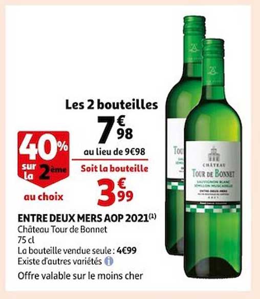 entre deux mers aop 2021 château tour de bonnet