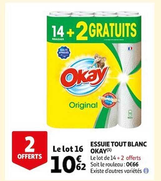 essuie tout blanc okay