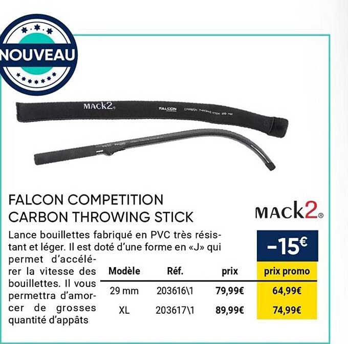 falcon compétition carbon throwing stick mack2