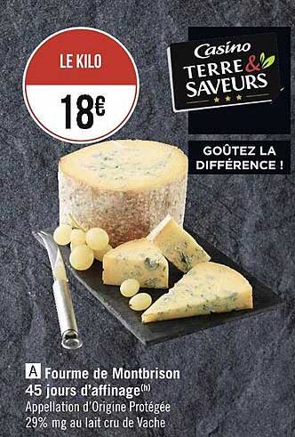 fourme de montbrison 45 jours d'affinage