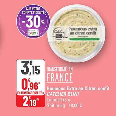 houmous extra au citron confit l'atelier blini