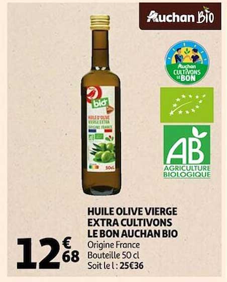 huile olive vierge extra cultivons le bon auchan bio