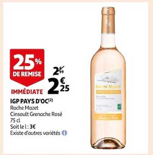 igp pays d'oc roche mazet cinsault grenache rosé
