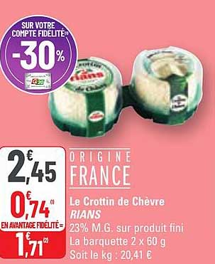 Le Crottin De Chèvre Rians