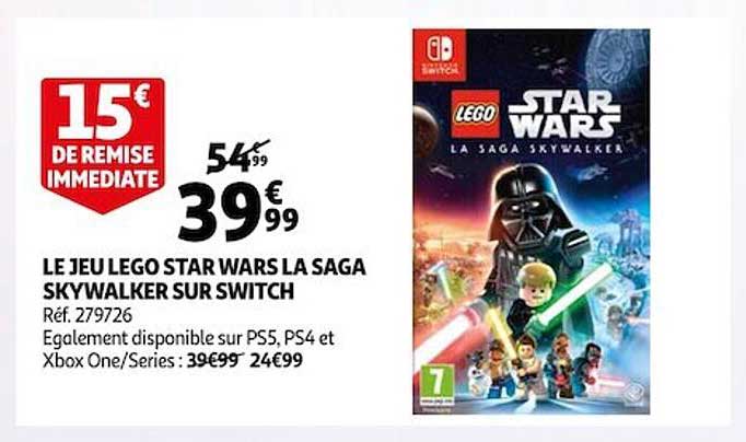 le jeu lego star wars la saga skywalker sur switch