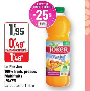 le pur jus 100% fruits pressés multifruits joker
