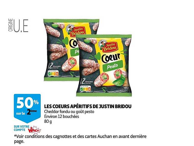 les cœurs apéritifs de justin bridou