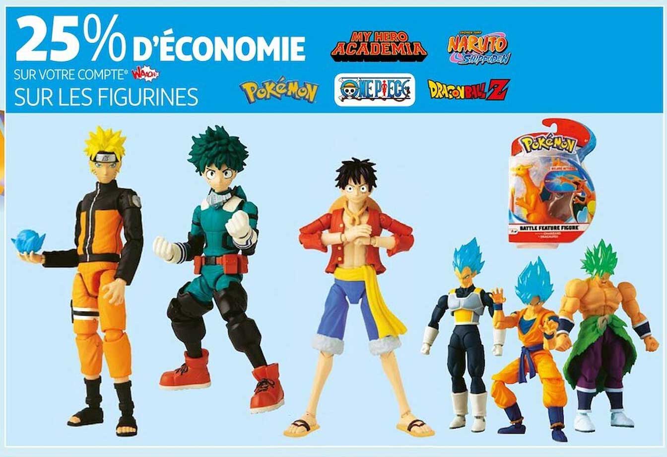 les figurines pokémon, my hero academia, one piece, naruto, dragonball z