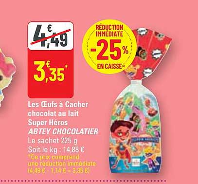 les oeufs à cacher chocolat au lait super héros abtey chocolatier