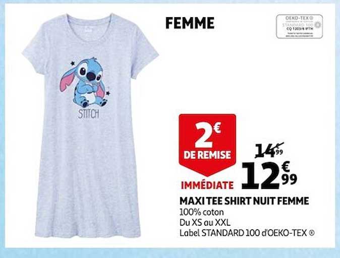 maxi tee-shirt nuit femme