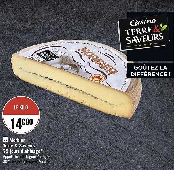 morbier terre & saveurs 75 jours d'affinage