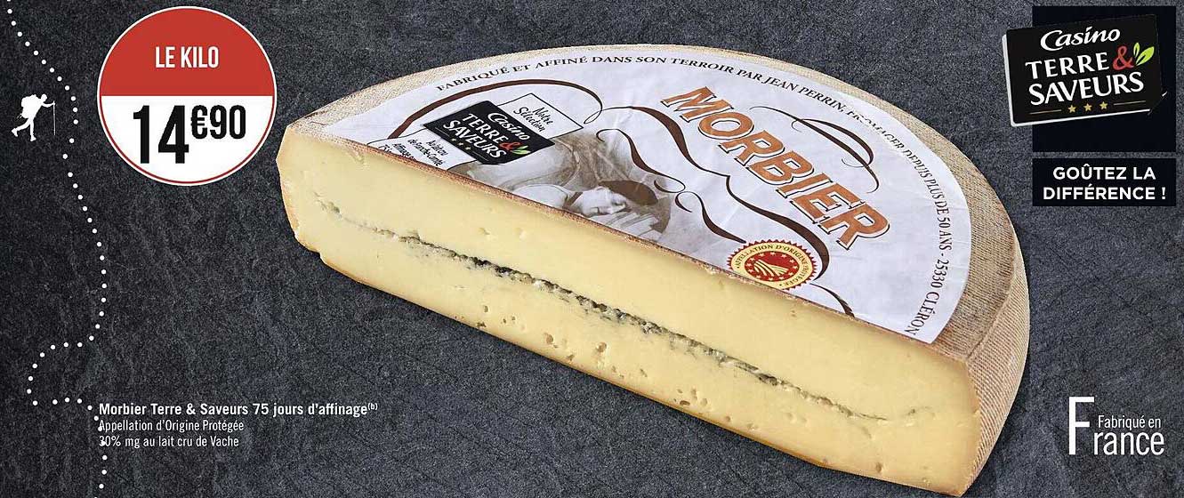 morbier terre & saveurs 75 jours d'affinage