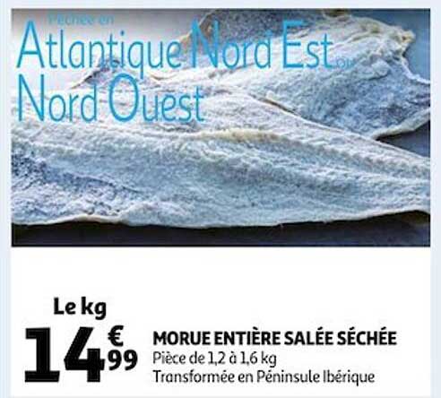 Morue Entière Salée Séchée