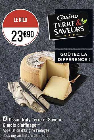 ossau iraty terre et saveurs 6 mois d'affinage