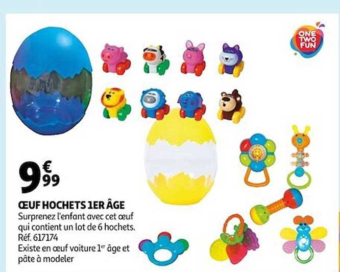 œuf hochets 1er âge one two fun