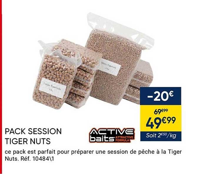 pack session tiger nuts active baits