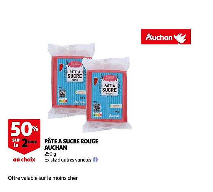 Pâte à Sucre Rouge Auchan