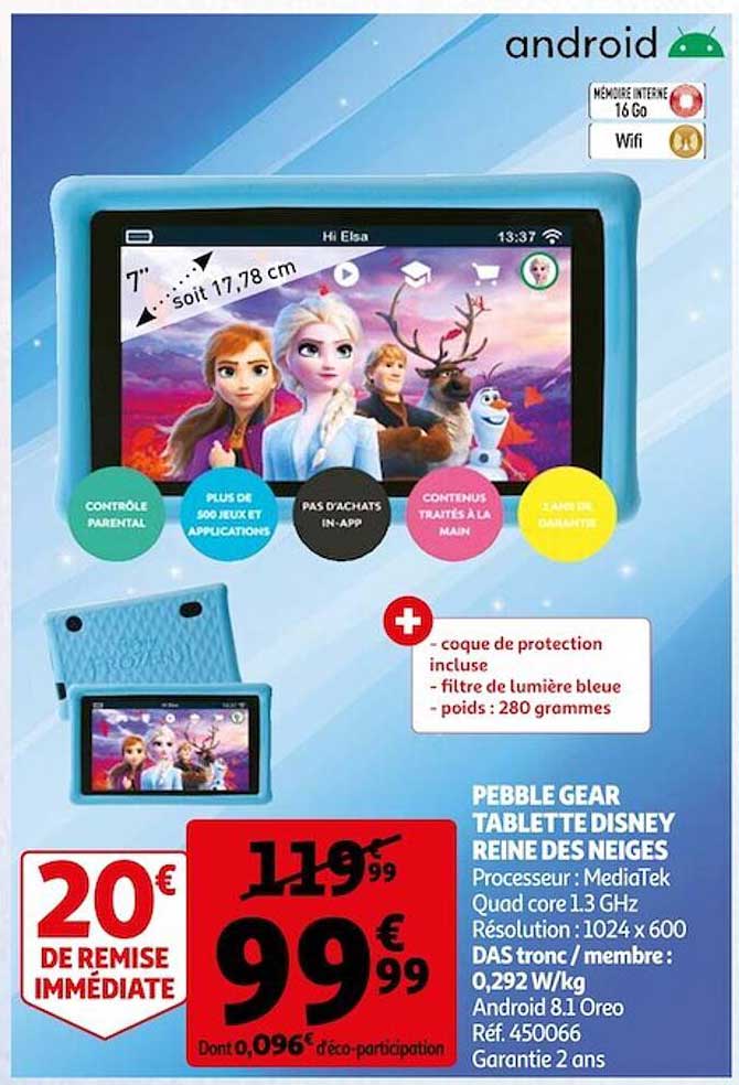 pebble gear tablette disney reine des neiges